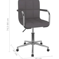 vidaXL Silla de oficina giratoria tela gris Taupé Discount