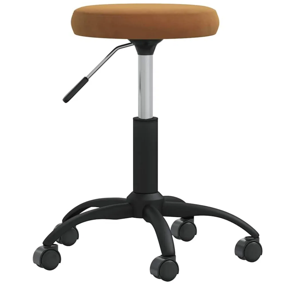 vidaXL Mobiliario De Oficina-Silla de oficina giratoria de terciopelo marrón