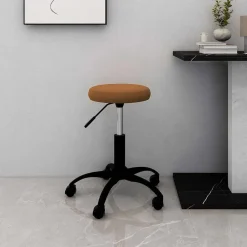 vidaXL Mobiliario De Oficina-Silla de oficina giratoria de terciopelo marrón