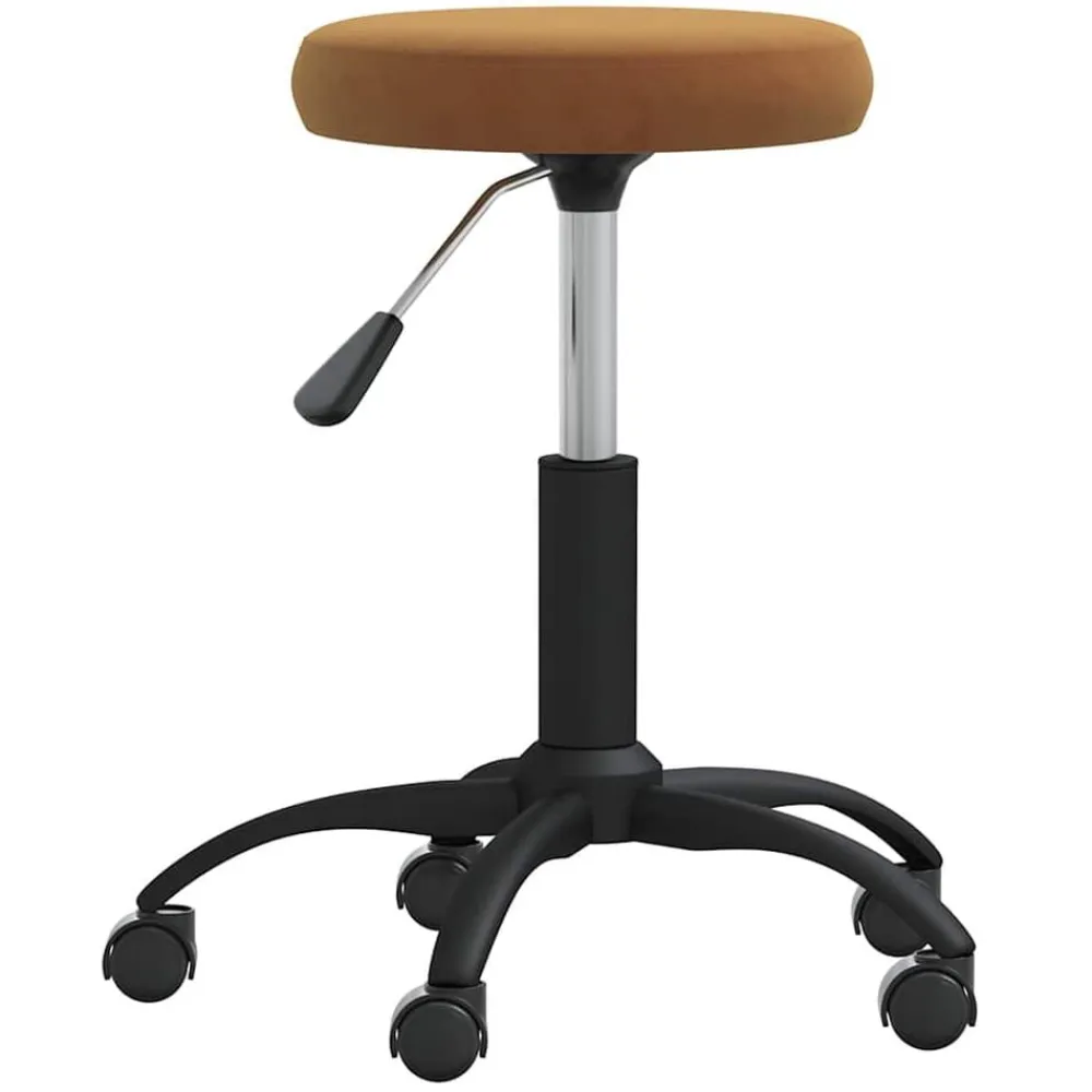 vidaXL Mobiliario De Oficina-Silla de oficina giratoria de terciopelo marrón