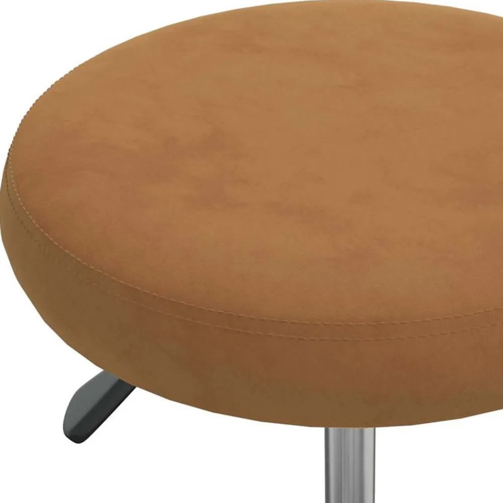 vidaXL Mobiliario De Oficina-Silla de oficina giratoria de terciopelo marrón