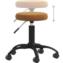 vidaXL Mobiliario De Oficina-Silla de oficina giratoria de terciopelo marrón