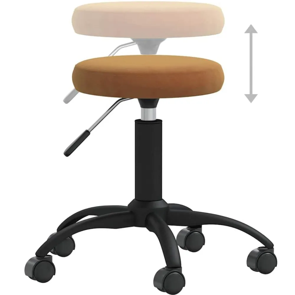 vidaXL Mobiliario De Oficina-Silla de oficina giratoria de terciopelo marrón