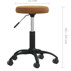 vidaXL Mobiliario De Oficina-Silla de oficina giratoria de terciopelo marrón