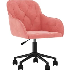 vidaXL Silla de oficina giratoria de terciopelo Rosa Online