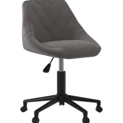 vidaXL Silla de oficina giratoria de terciopelo Gris oscuro Sale