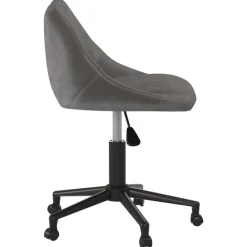 vidaXL Silla de oficina giratoria de terciopelo Gris oscuro Sale