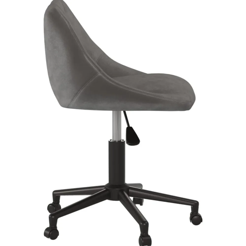 vidaXL Silla de oficina giratoria de terciopelo Gris oscuro Sale