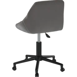 vidaXL Silla de oficina giratoria de terciopelo Gris oscuro Sale
