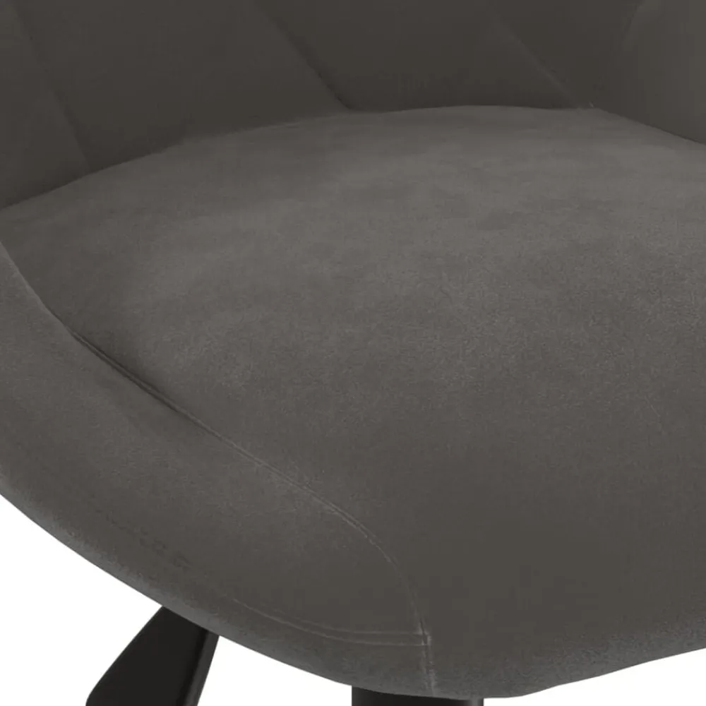 vidaXL Silla de oficina giratoria de terciopelo Gris oscuro Sale