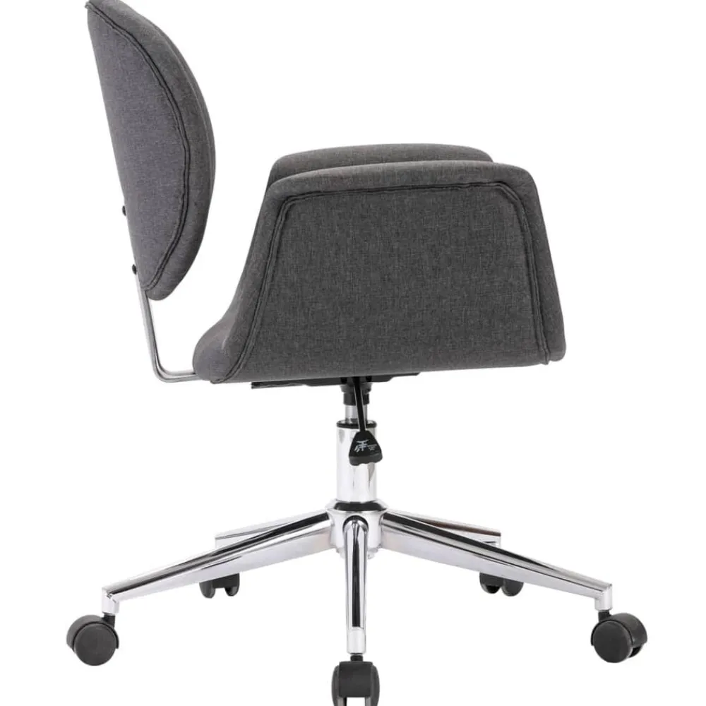 vidaXL Silla de oficina giratoria de tela gris Gris oscuro Outlet