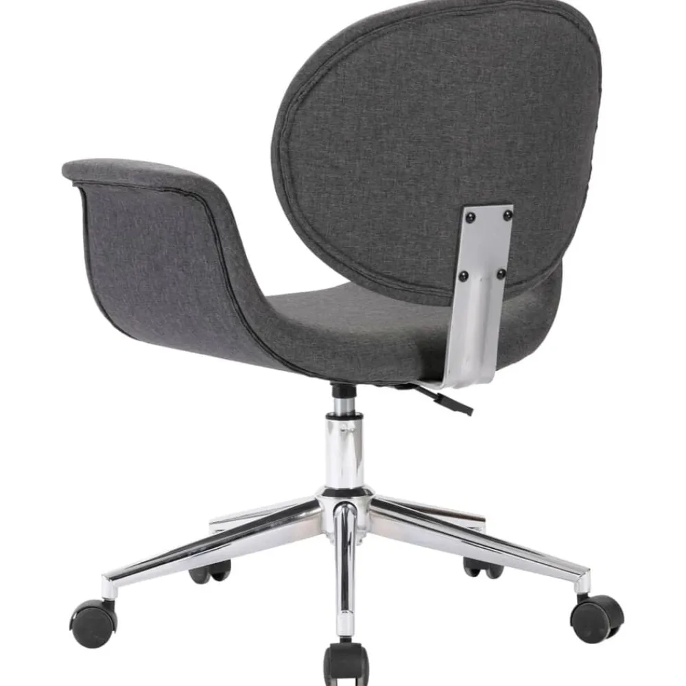 vidaXL Silla de oficina giratoria de tela gris Gris oscuro Outlet