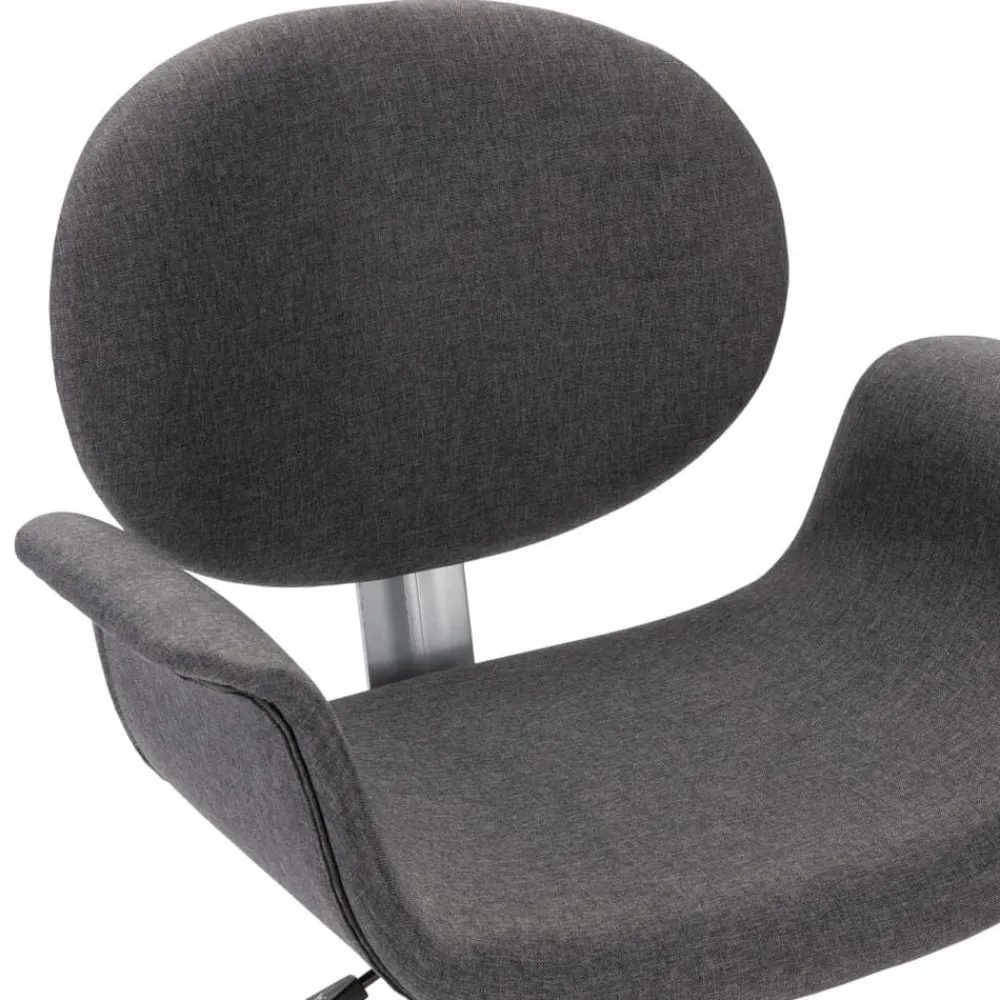 vidaXL Silla de oficina giratoria de tela gris Gris oscuro Outlet