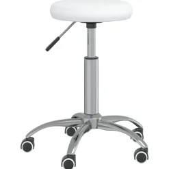 vidaXL Silla de oficina giratoria de cuero sintético Blanco Online