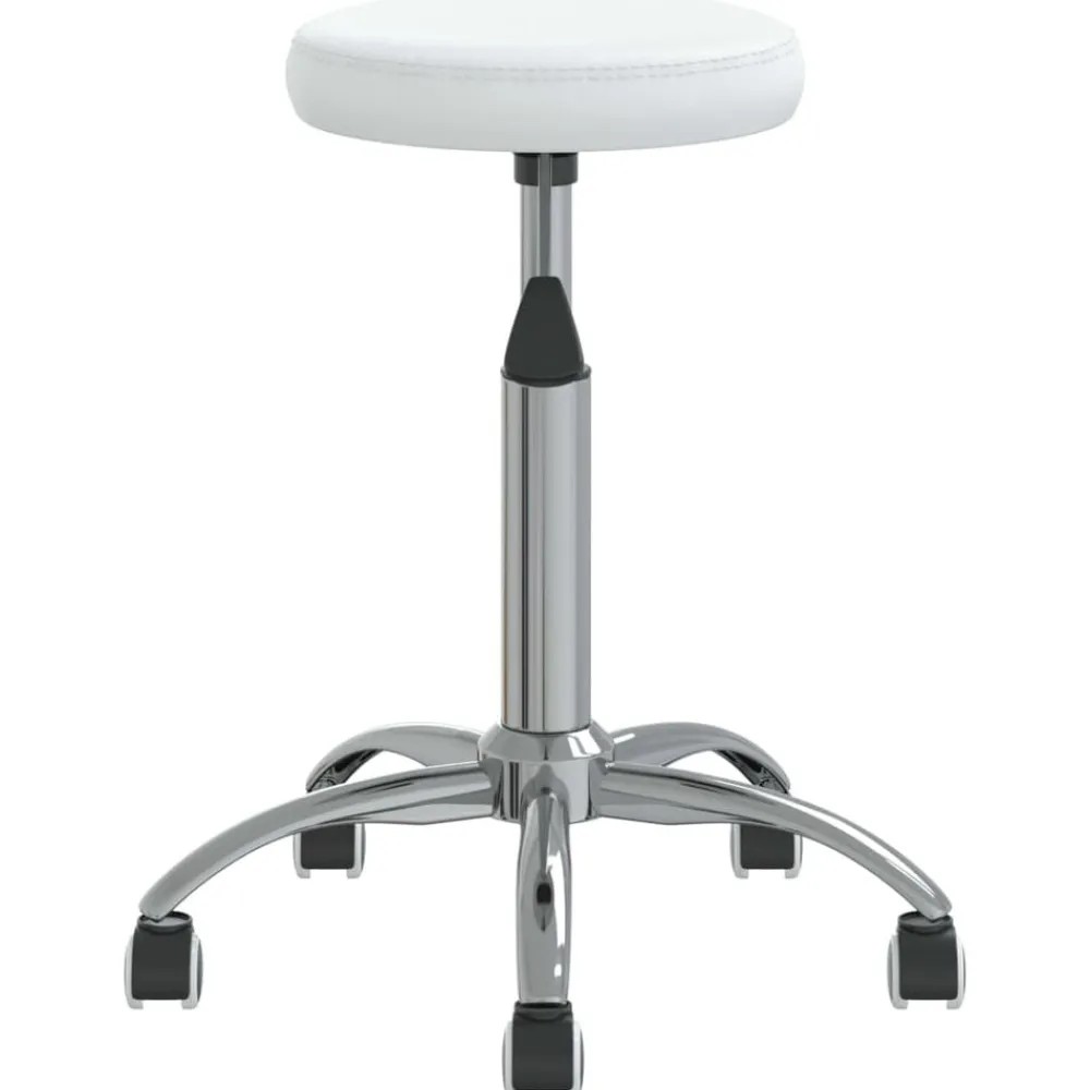 vidaXL Silla de oficina giratoria de cuero sintético Blanco Online