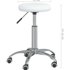 vidaXL Silla de oficina giratoria de cuero sintético Blanco Online