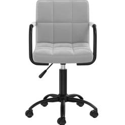 vidaXL Silla de oficina giratoria de terciopelo Gris claro Hot