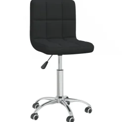 vidaXL Mobiliario De Oficina-Silla de oficina giratoria de tela negra