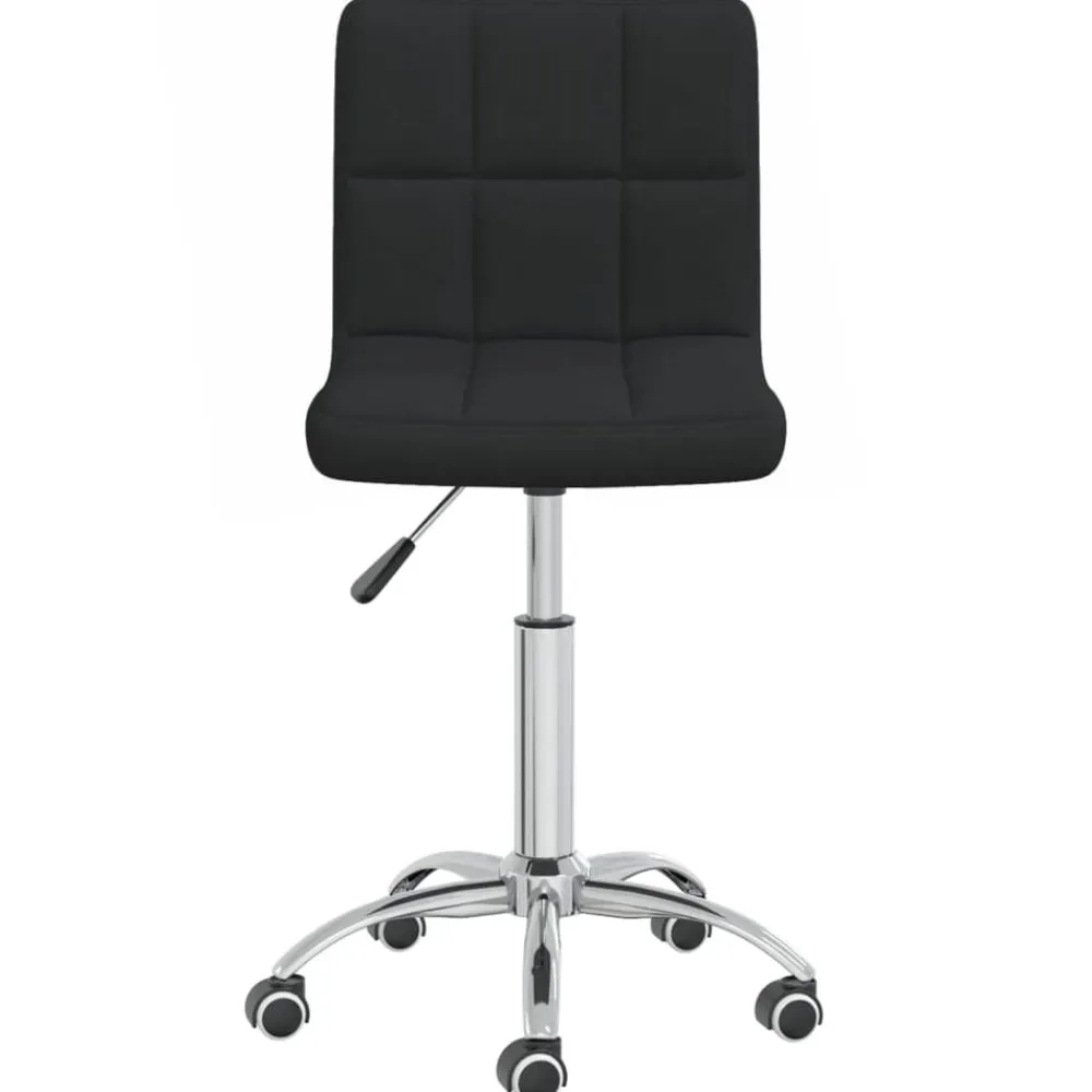 vidaXL Mobiliario De Oficina-Silla de oficina giratoria de tela negra