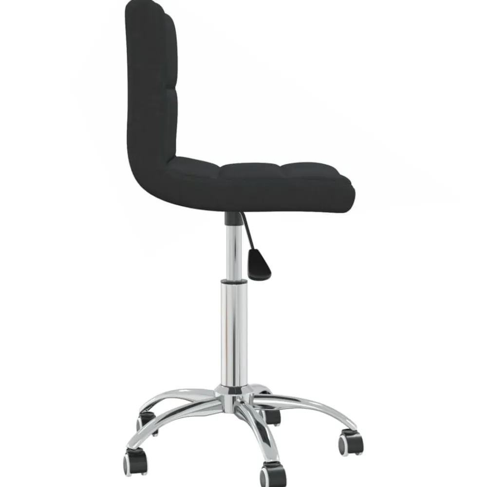 vidaXL Mobiliario De Oficina-Silla de oficina giratoria de tela negra