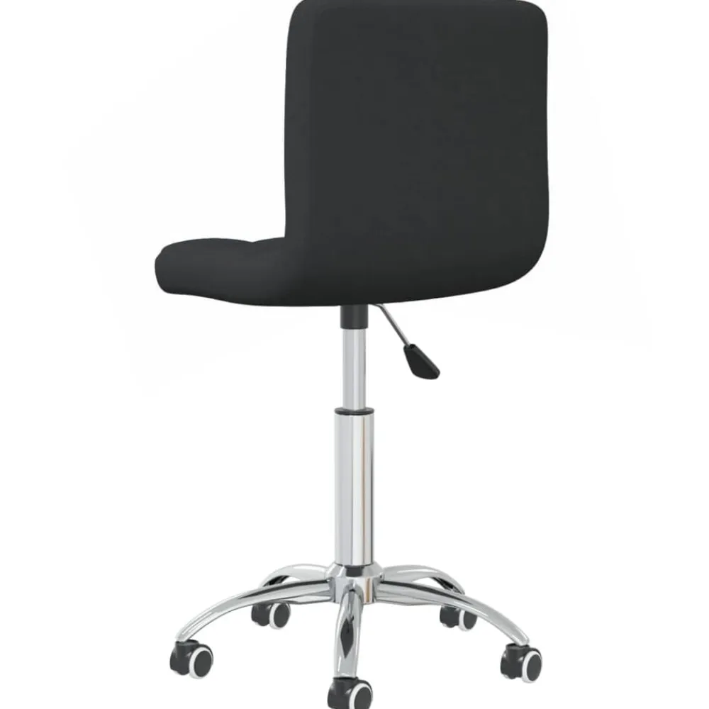 vidaXL Mobiliario De Oficina-Silla de oficina giratoria de tela negra