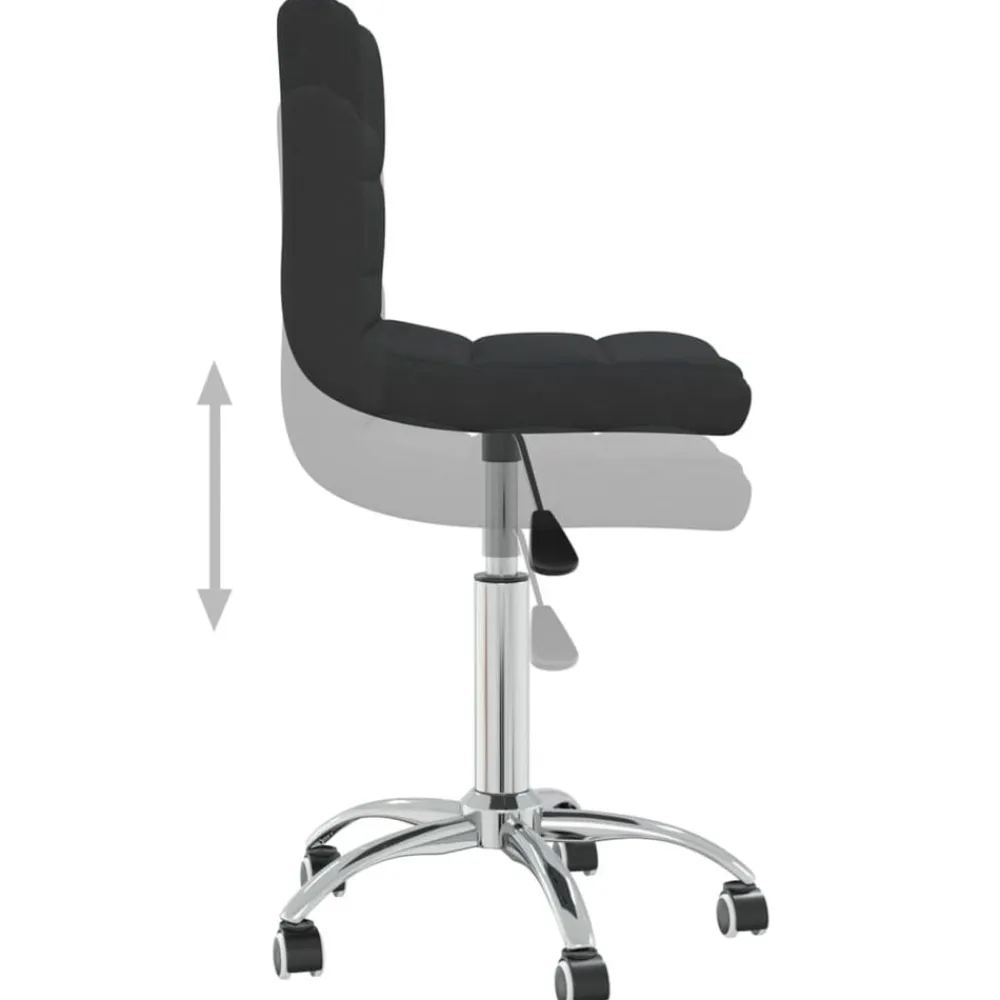vidaXL Mobiliario De Oficina-Silla de oficina giratoria de tela negra