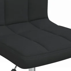 vidaXL Mobiliario De Oficina-Silla de oficina giratoria de tela negra