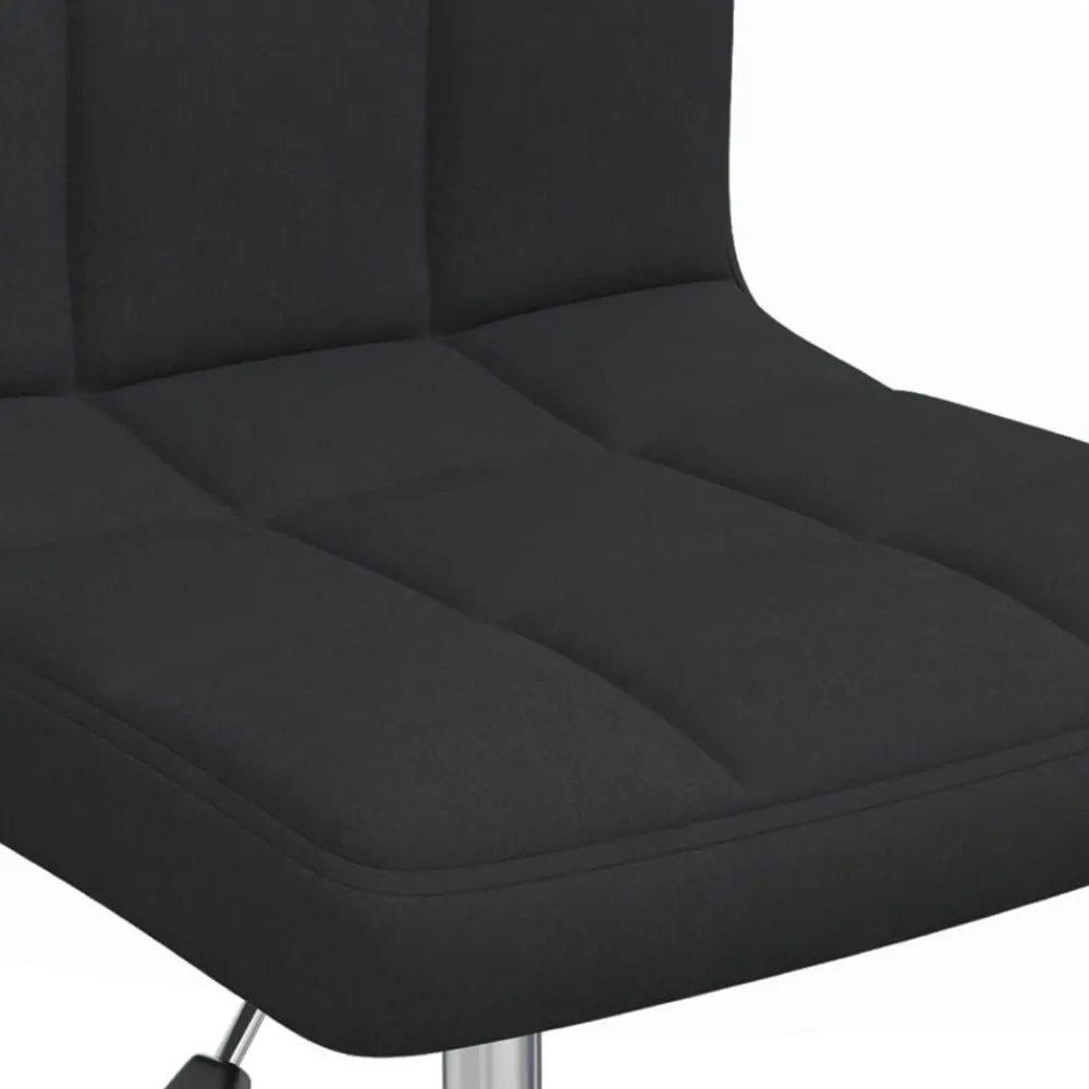 vidaXL Mobiliario De Oficina-Silla de oficina giratoria de tela negra