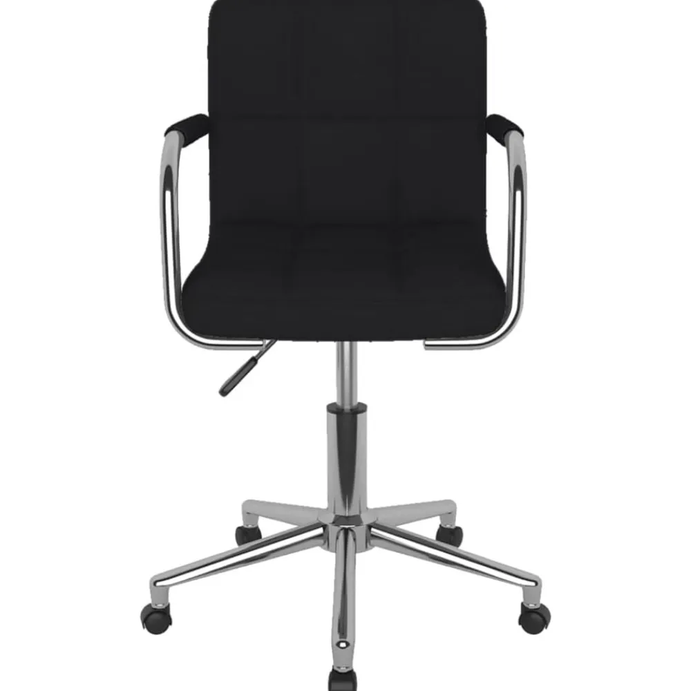 vidaXL Mobiliario De Oficina-Silla de oficina giratoria de tela negra