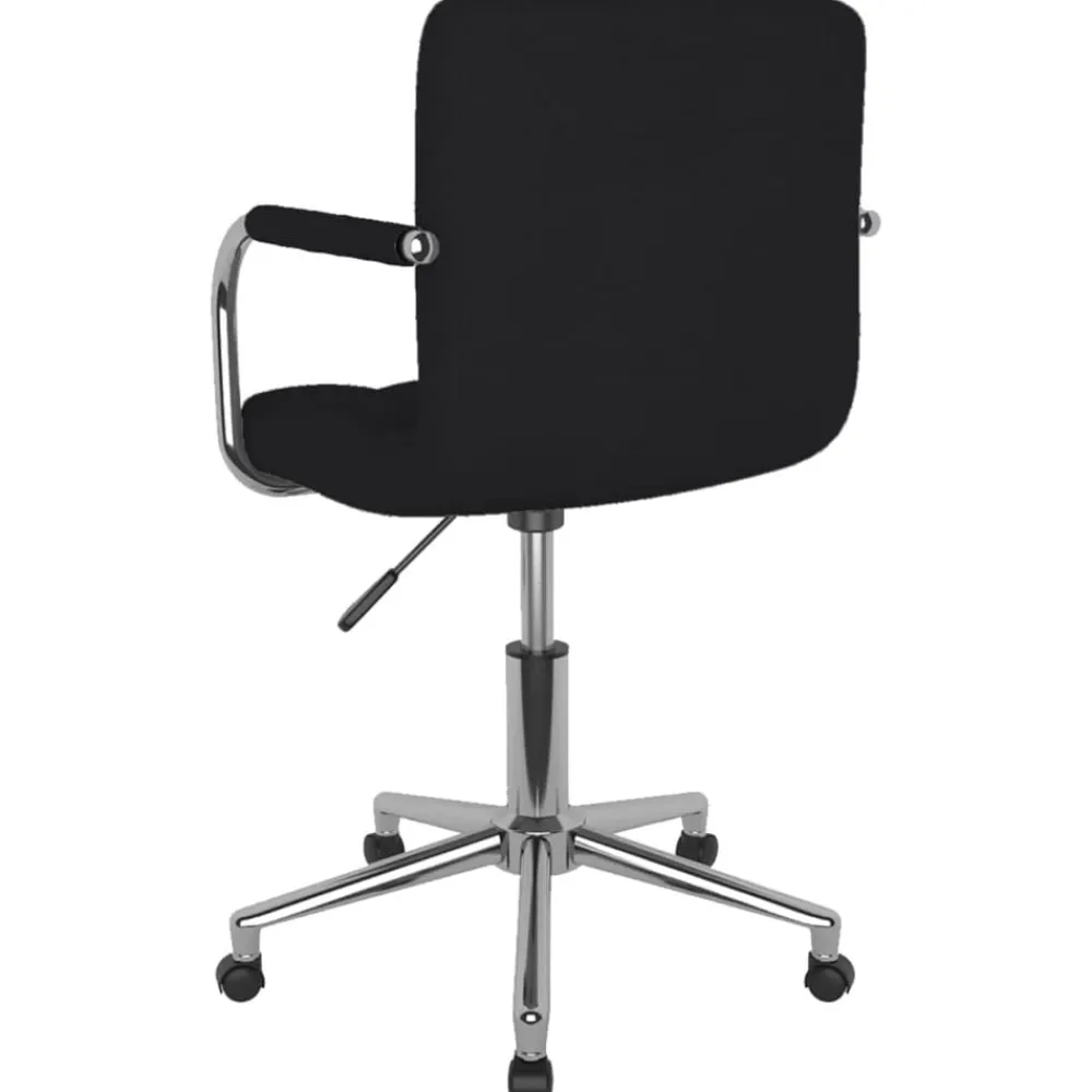 vidaXL Mobiliario De Oficina-Silla de oficina giratoria de tela negra