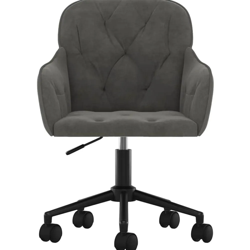vidaXL Mobiliario De Oficina-Silla de oficina giratoria de terciopelo