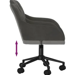 vidaXL Mobiliario De Oficina-Silla de oficina giratoria de terciopelo