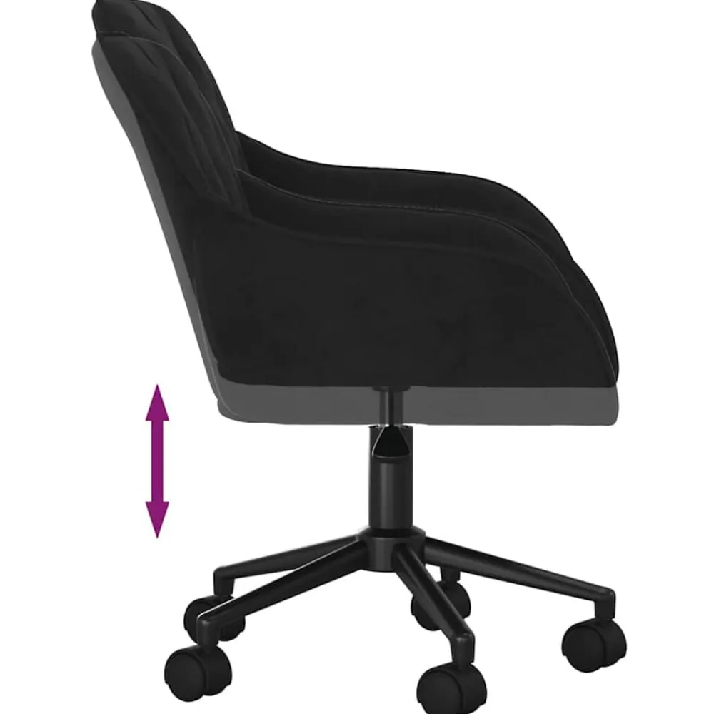 vidaXL Mobiliario De Oficina-Silla de oficina giratoria de terciopelo