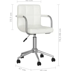 vidaXL Mobiliario De Oficina-Silla de oficina giratoria de cuero sintético