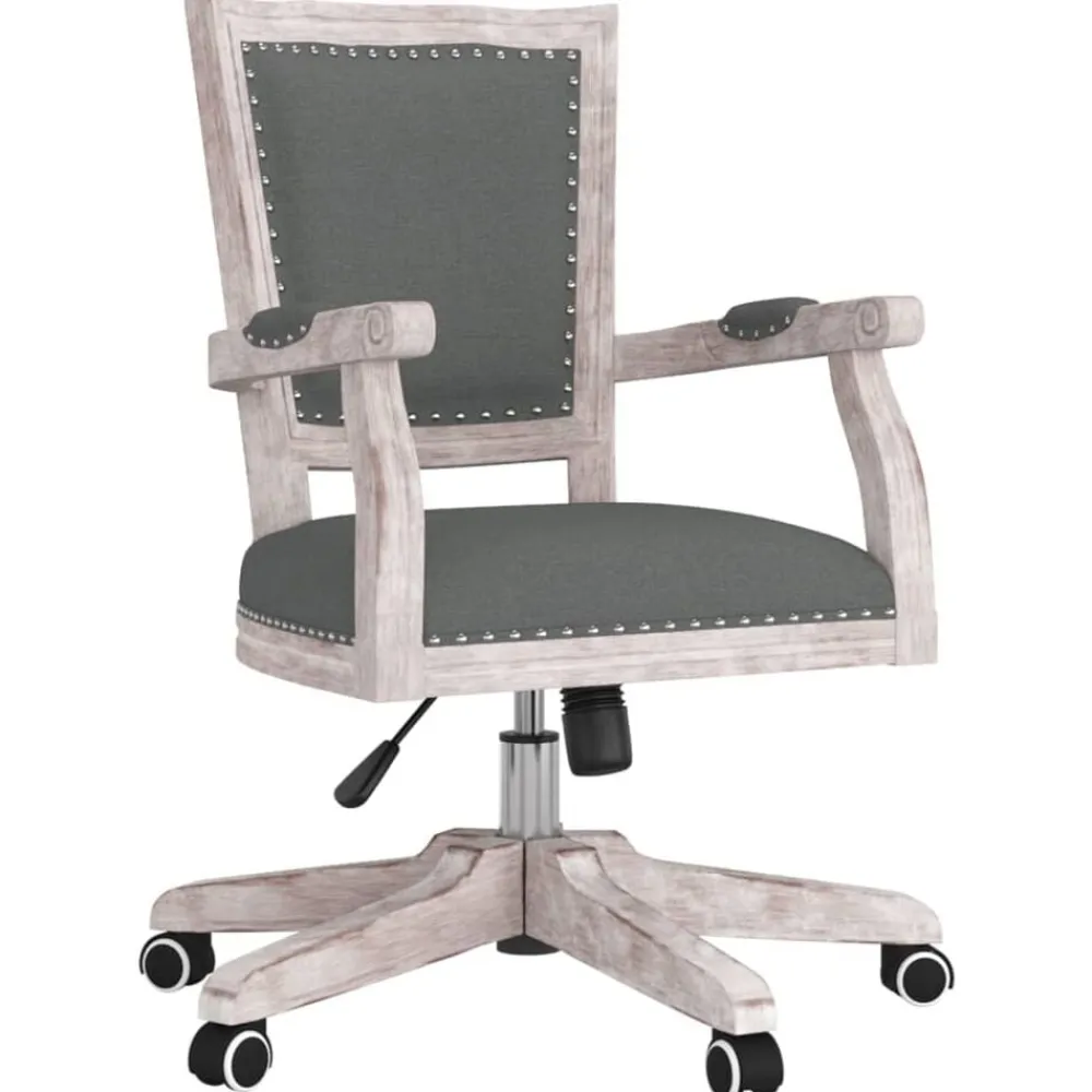 vidaXL Mobiliario De Oficina-Silla de oficina giratoria tela oscuro