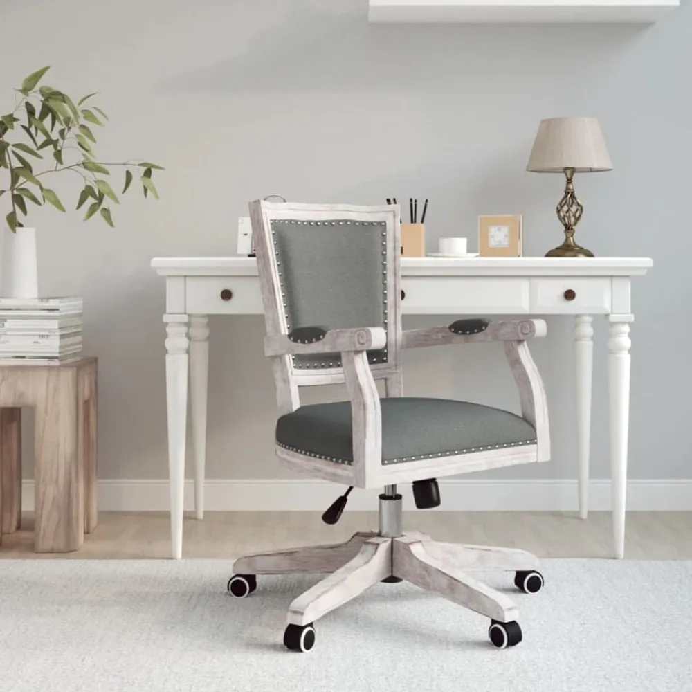 vidaXL Mobiliario De Oficina-Silla de oficina giratoria tela oscuro