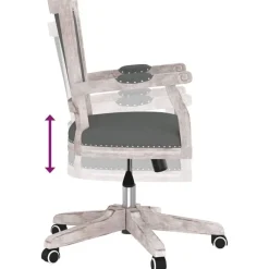 vidaXL Mobiliario De Oficina-Silla de oficina giratoria tela oscuro
