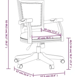 vidaXL Mobiliario De Oficina-Silla de oficina giratoria tela oscuro