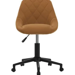 vidaXL Mobiliario De Oficina-Silla de oficina giratoria de terciopelo marrón