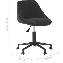 vidaXL Mobiliario De Oficina-Silla de oficina giratoria de terciopelo