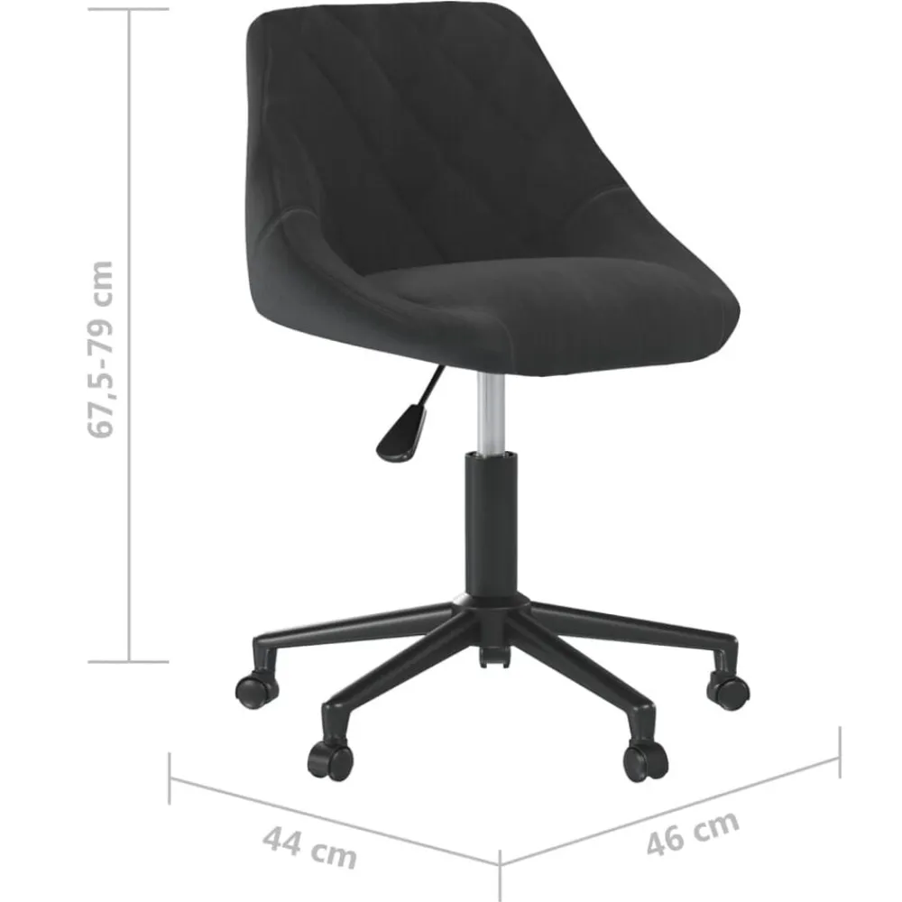 vidaXL Mobiliario De Oficina-Silla de oficina giratoria de terciopelo