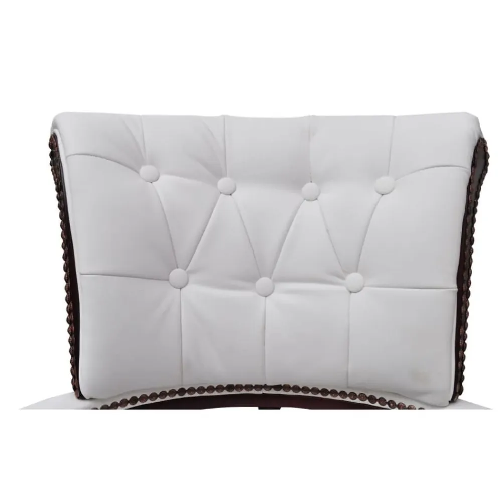 vidaXL Silla de oficina giratoria blanca Blanco New