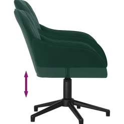 vidaXL Mobiliario De Oficina-Silla de oficina giratoria de terciopelo