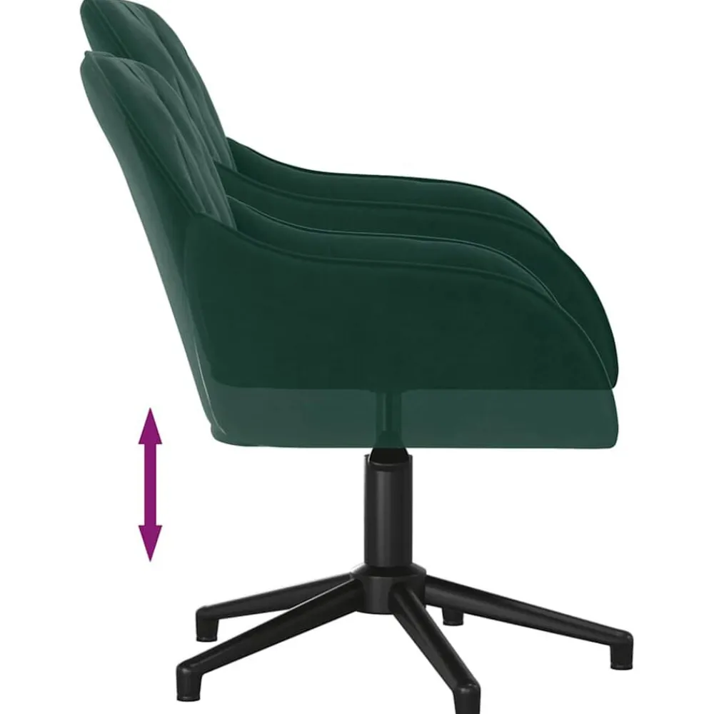 vidaXL Mobiliario De Oficina-Silla de oficina giratoria de terciopelo