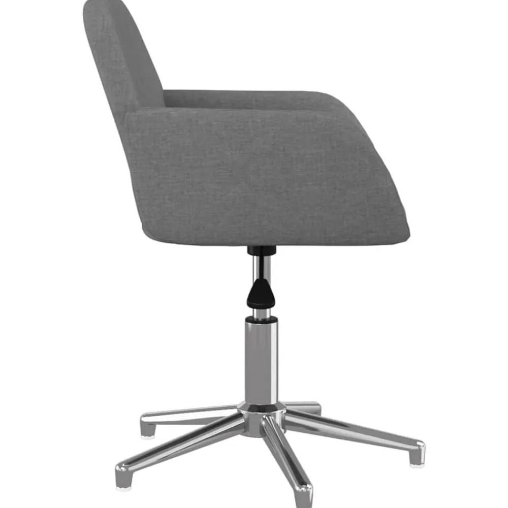 vidaXL Silla de oficina giratoria de tela Gris claro New