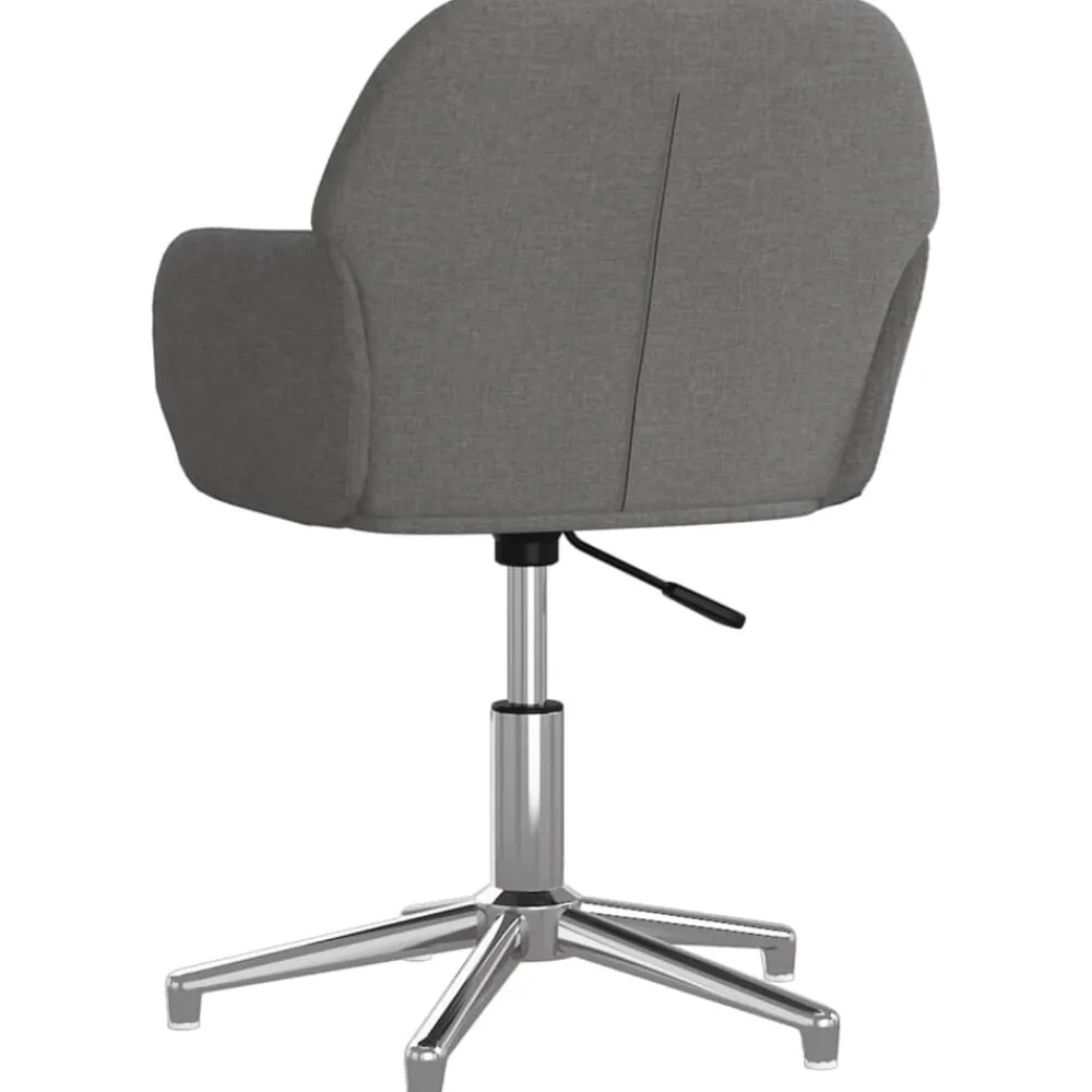 vidaXL Silla de oficina giratoria de tela Gris claro New
