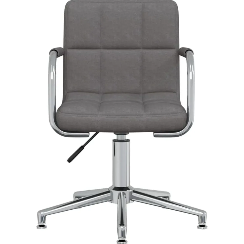 vidaXL Silla de oficina giratoria tela Gris oscuro