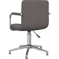 vidaXL Silla de oficina giratoria tela Gris oscuro
