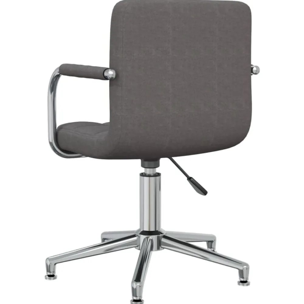 vidaXL Silla de oficina giratoria tela Gris oscuro