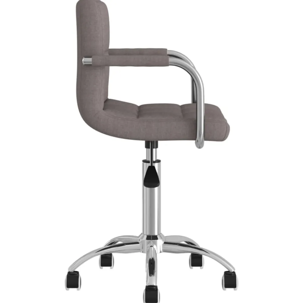 vidaXL Silla de oficina giratoria tela gris Taupé Discount